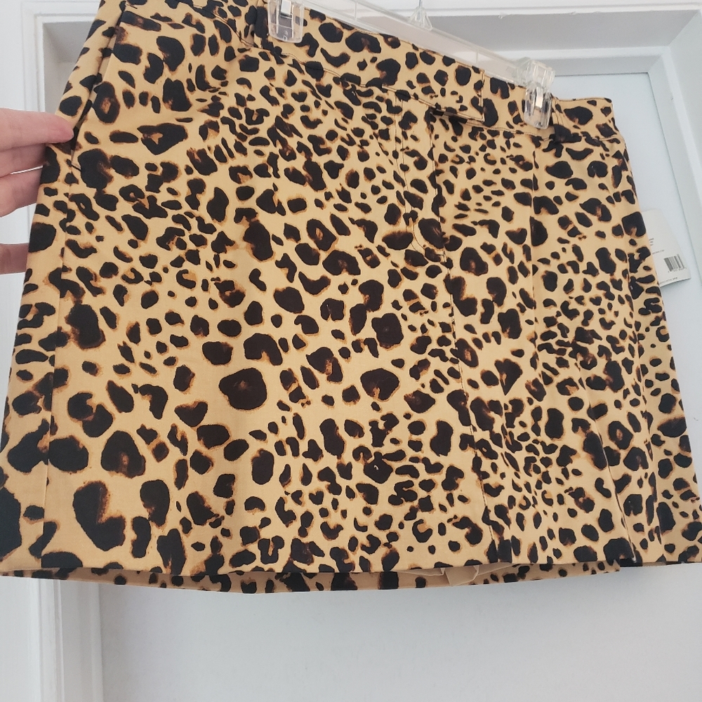 Liz golf skort leopard print size 16 new with tags